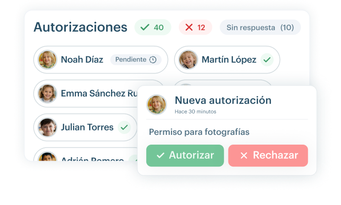 Captura de pantalla de Autorizaciones digitales, rápidas y sin papeleo