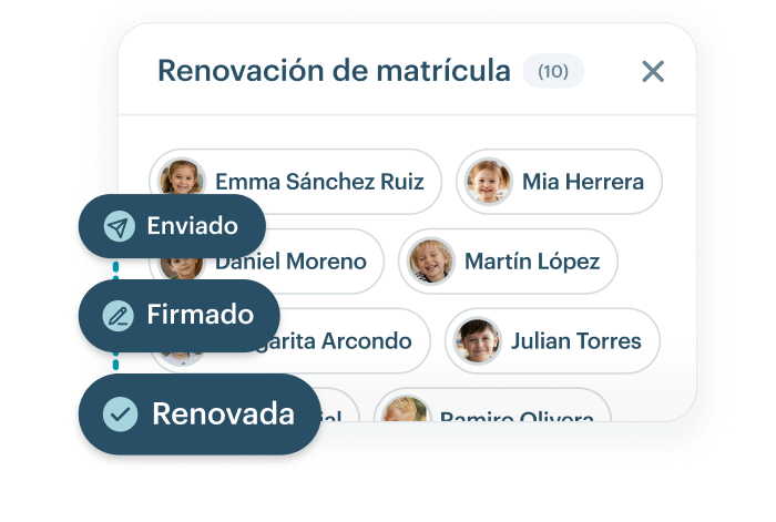 Captura de pantalla de Menos gestiones administrativas, más matrículas completadas