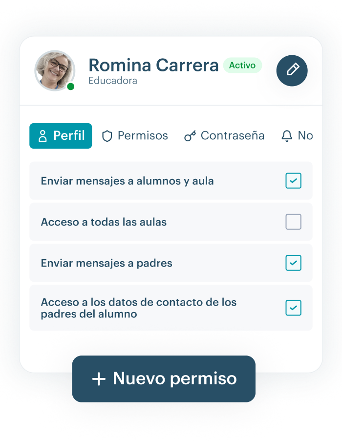 Gestión de equipo educativo y control de jornada